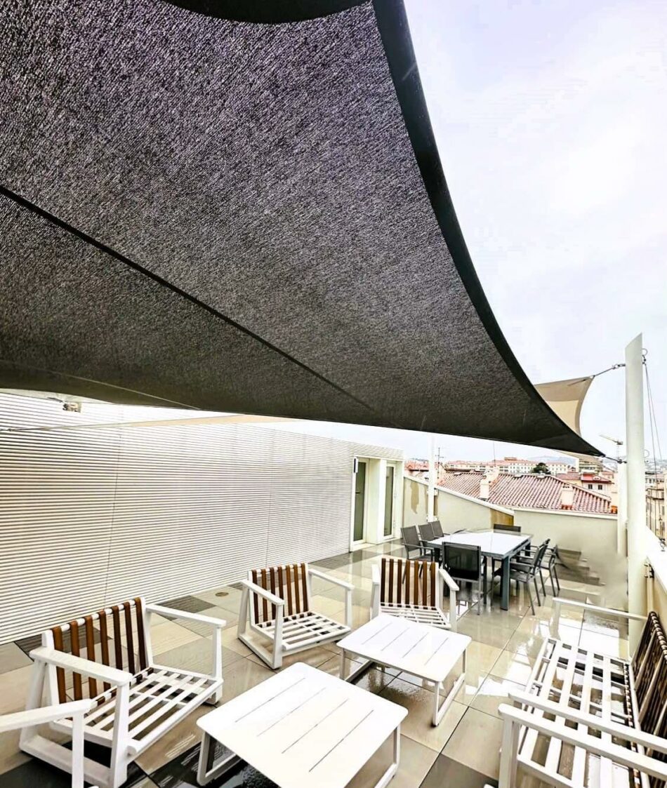 Voile d'ombrage terrasse